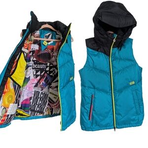 Volcom Teal and Black Vest